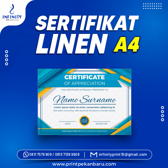 Sertifikat Linen A4