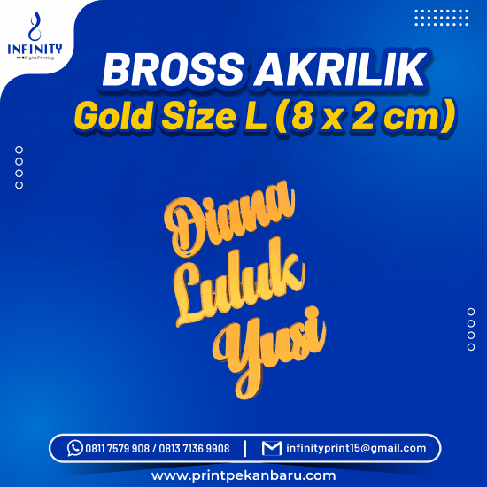 Bross Akrilik Size L (8 x 2 cm)