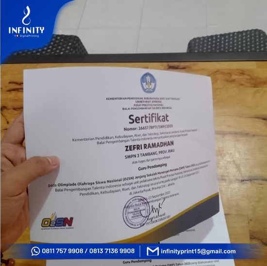 Sertifikat Linen A4