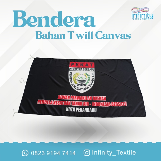 Bendera Bahan Twill Canvas