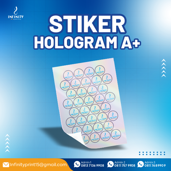 Stiker Hologram A3